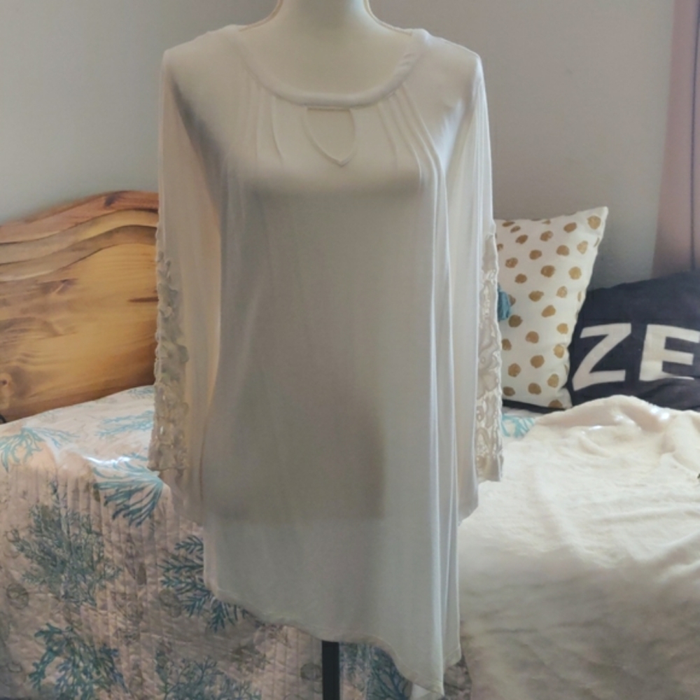 New Directions Lace Sleeve Top